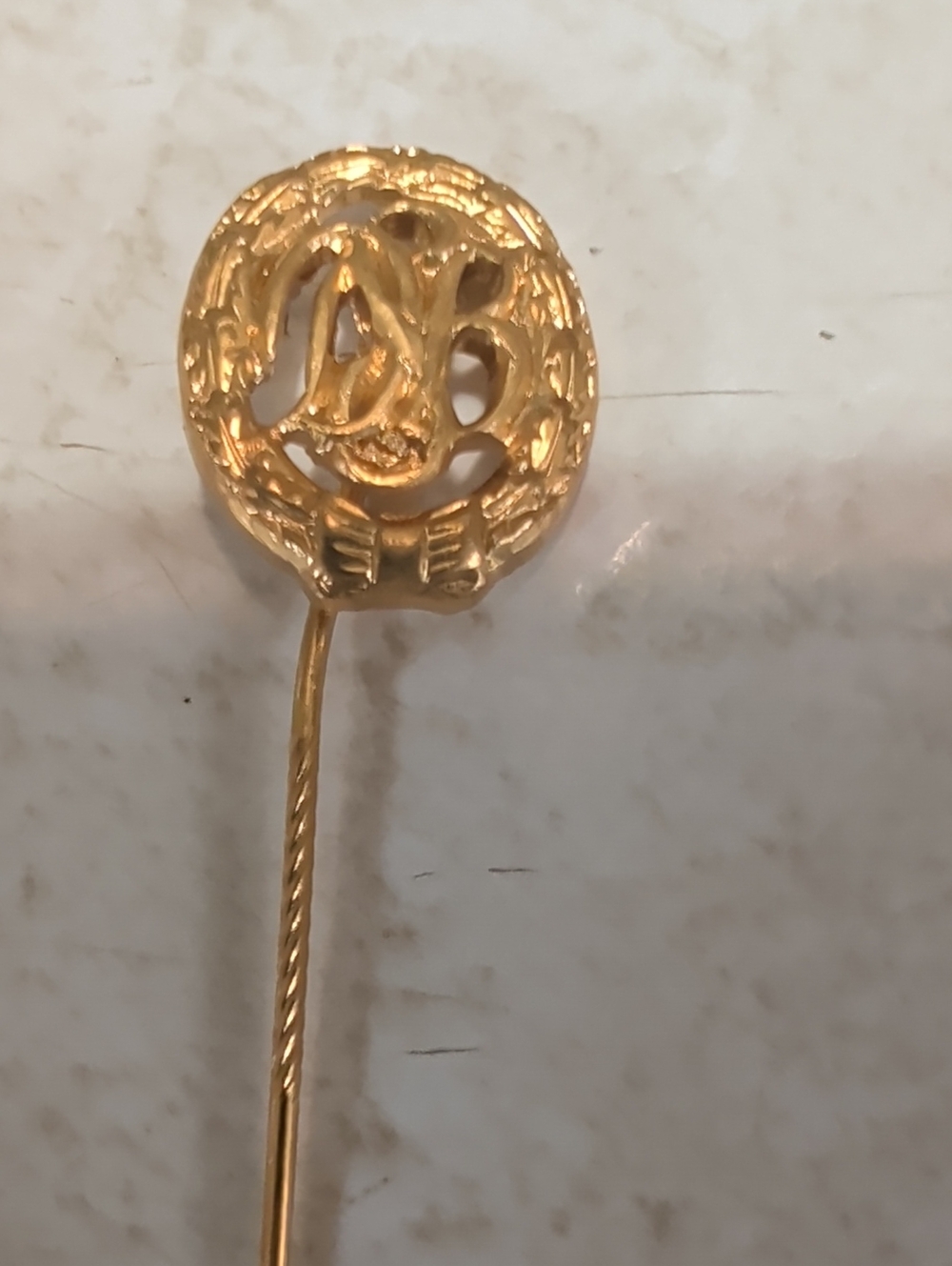 Gold Tone Filigree Stick Pin - Women Jewelry Steinhauer & Lück